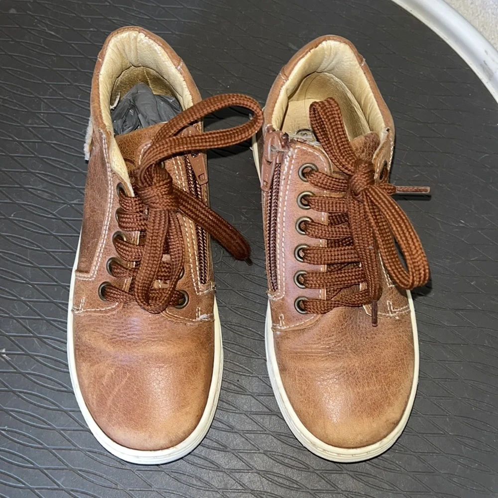 RARE Steiff KNOPF IM OHR Hi Top Leather Sneaker 13/30 Teddy Bear applique Unisex